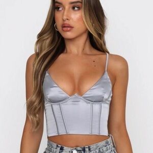 White Fox - Acacia Bustier in Ice Blue